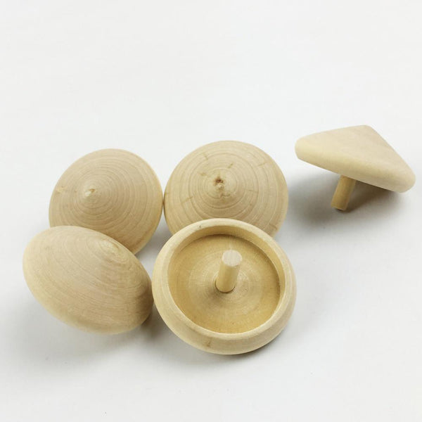 20pcs Wooden Montessori  Spinning Top Set - Handmade