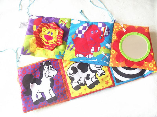 Animal Plush Crib Bumper Book