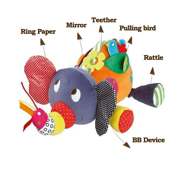 Baby Elephant Rattle Plush Toy