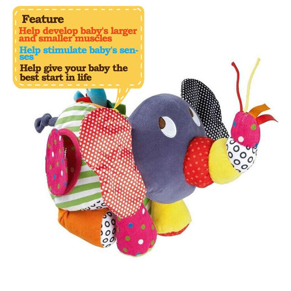 Baby Elephant Rattle Plush Toy