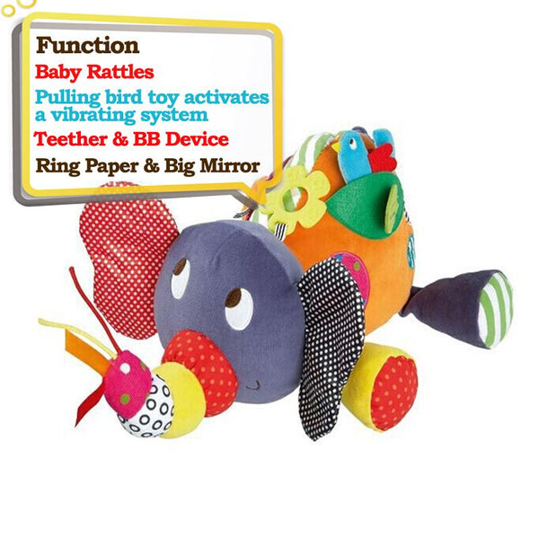 Baby Elephant Rattle Plush Toy