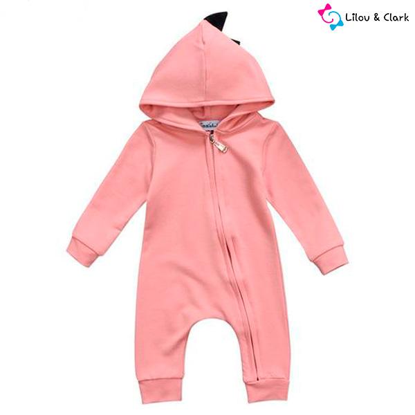 3D Dinosaur Baby Girl's Rompers