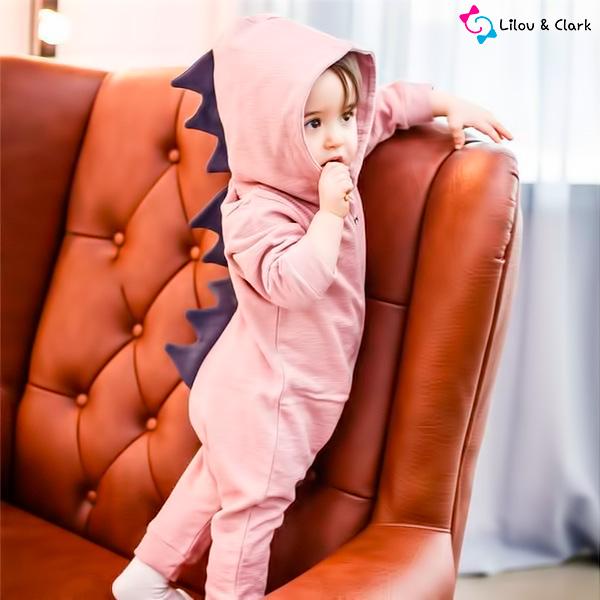 3D Dinosaur Baby Girl's Rompers