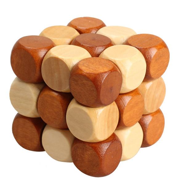 Dragon Tail Style Rubber Wooden Puzzle Lock Toy