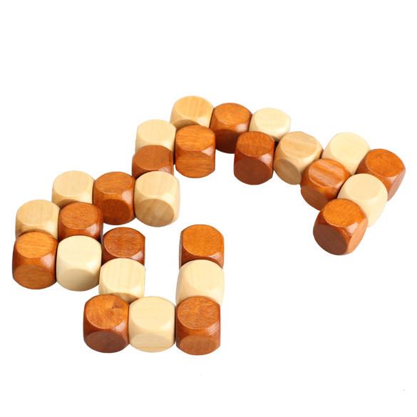 Dragon Tail Style Rubber Wooden Puzzle Lock Toy