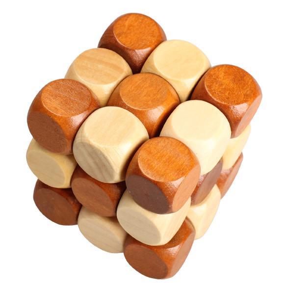 Dragon Tail Style Rubber Wooden Puzzle Lock Toy