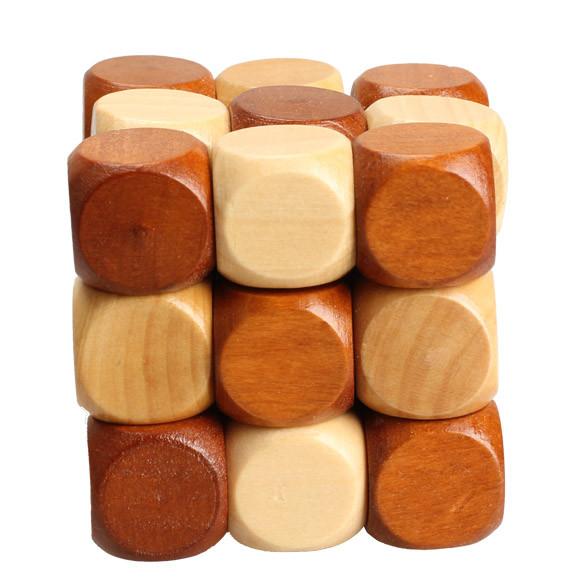 Dragon Tail Style Rubber Wooden Puzzle Lock Toy