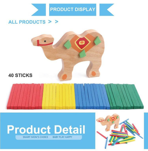 African Animals Wooden Balancing Blocks