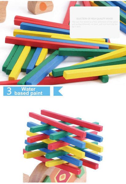 African Animals Wooden Balancing Blocks