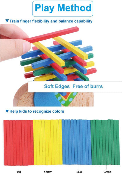 African Animals Wooden Balancing Blocks