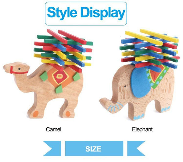 African Animals Wooden Balancing Blocks
