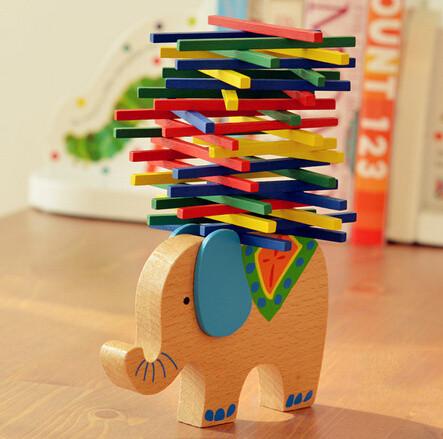 African Animals Wooden Balancing Blocks