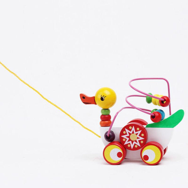 Duck Wooden Trailer Mini Around Beads