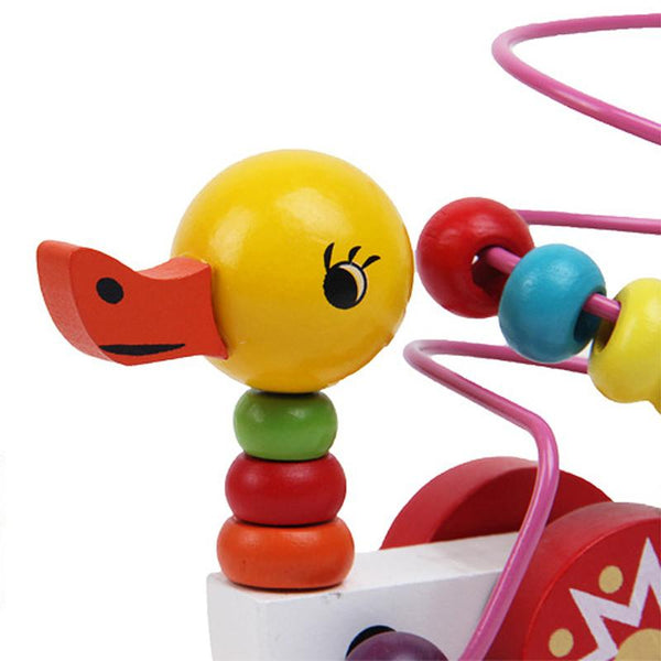 Duck Wooden Trailer Mini Around Beads