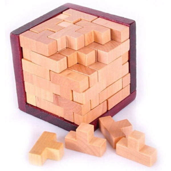 Classic IQ Brain Teaser 3D Wooden Puzzles - FREE Shipping